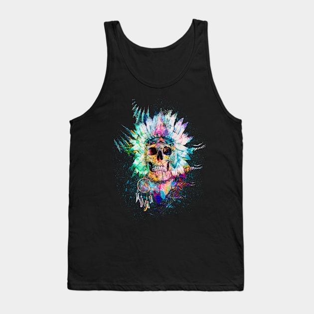 Skull Wild Spirit Tank Top by rizapeker